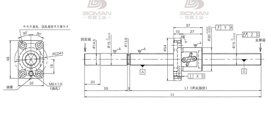 KURODA GG1502DS-BAPR-0300A 黑田精工丝杆怎么安装图解