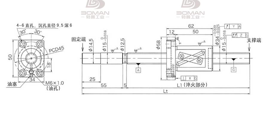 KURODA GG1520AS-BALR-1500A 日本黑田精工丝杠钢珠安装方法