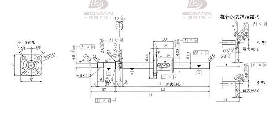 KURODA GP1002DS-EAFR-0210B-C3F 黑田精工丝杆价格