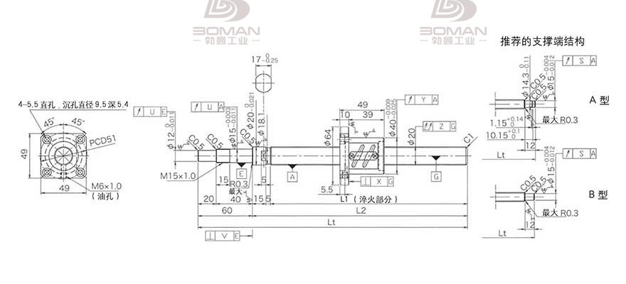 KURODA GP2004ES-AALR-1005B-C3F 黑田15 和10丝杆价格