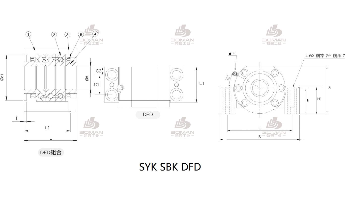 SYK MBL20-DP syk品牌丝杆支撑座生产厂家