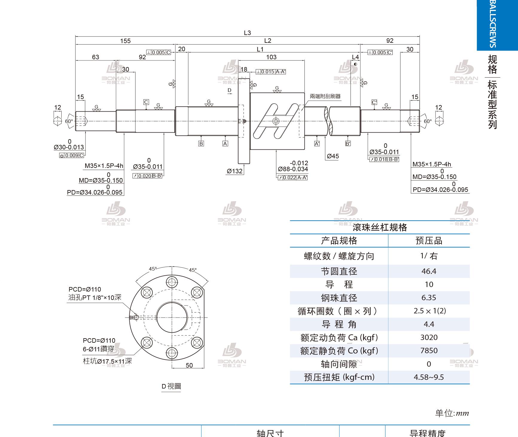 PMI 1R45-10B1-1FOWC-980-1247-0.018 PMI丝杆型号介绍