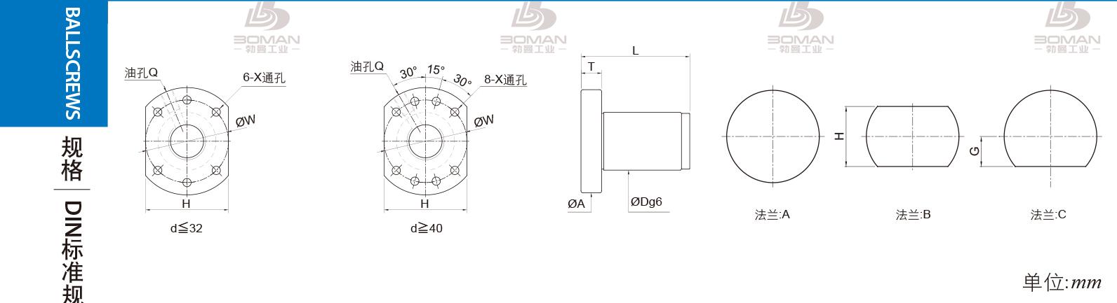 PMI FSDU1505L-4P pmi丝杆螺距